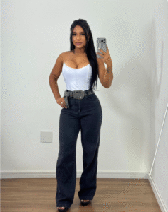 Wide Leg Jeans Black
